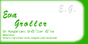 eva groller business card